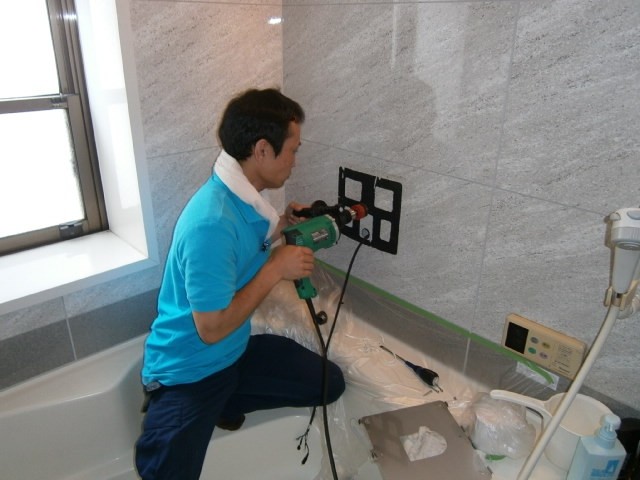浴室テレビ　施工事例　名古屋市中川区
