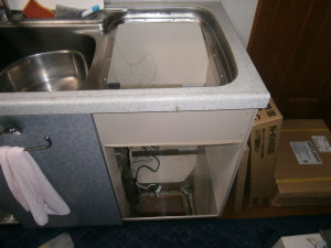 名古屋市天白区 食洗器取替工事 撤去後